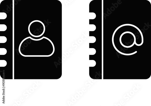 Address book icon set. Document sign. phonebook icon symbol
