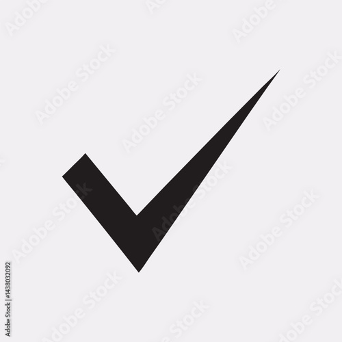 Free Download Simple check mark Icon silhouette vector illustration isolated on white background - GFXLoad