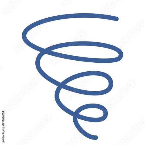 天気　竜巻イメージアイコン　カラー