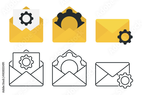 Email automation icon. Illustration vector