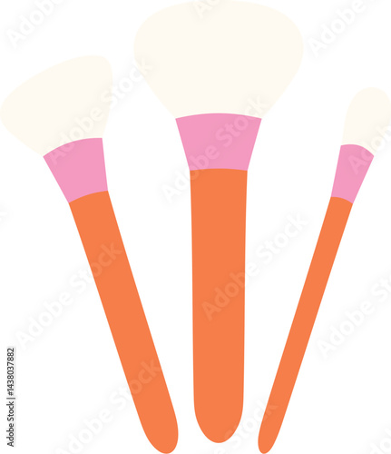 set 3 makeup blush flat illustration