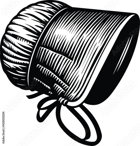 Traditional Amish Bonnet Silhouette