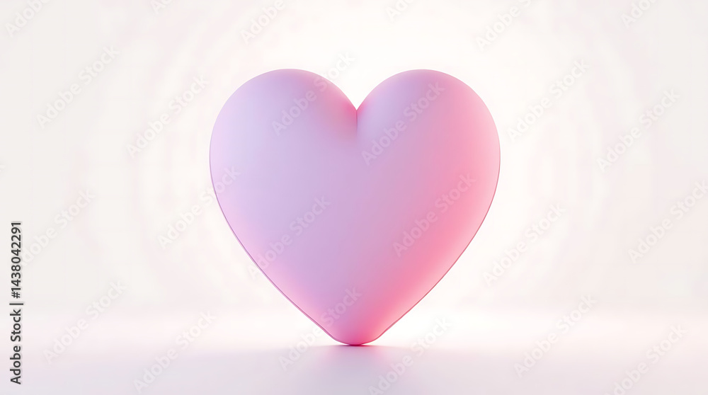 Plush Heart shape isolated on white background. 3d design element Plush Heart shape isolated on white background. 3d design element