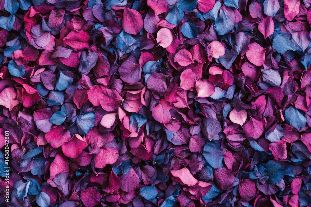 Vibrant floral petals in a spectrum of purples and pinks. Vibrant floral petals in a spectrum of purples and pinks.