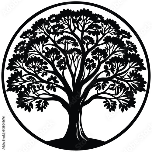 jacaranda trees icon on white background 