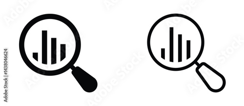 Market research vector icon collection. Market research icon