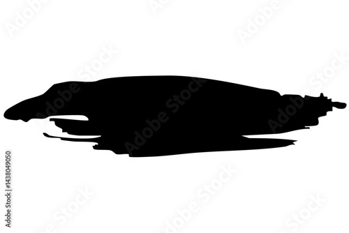 和風素材　筆で描かれたダイナミックな線のイラストセット　ベクター