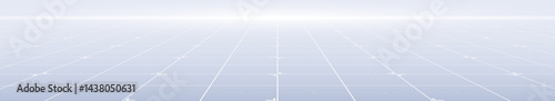 Bright futuristic perspective wireframe with grid line. Ultra wide technology vector background.