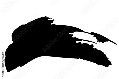 和風素材　筆で描かれたダイナミックな線のイラストセット　ベクター