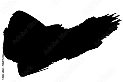 和風素材　筆で描かれたダイナミックな線のイラストセット　ベクター