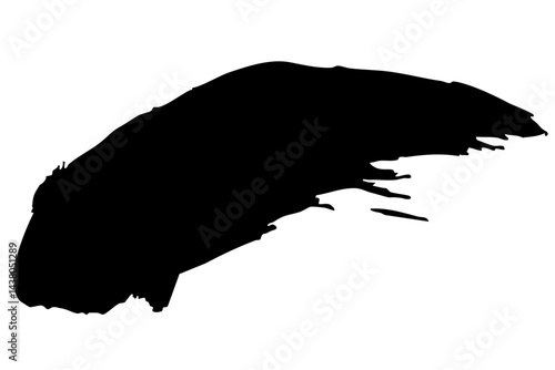 和風素材　筆で描かれたダイナミックな線のイラストセット　ベクター