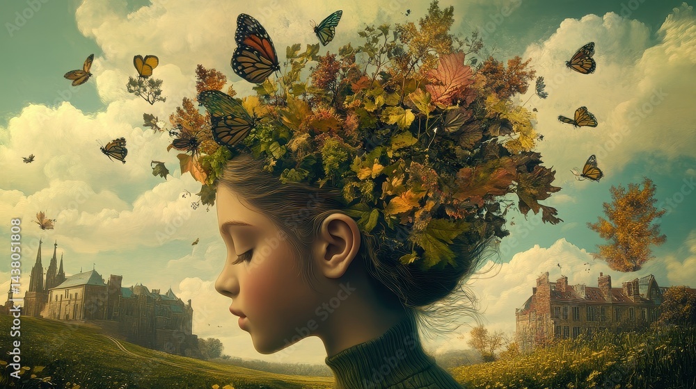 Nurturing the Mind, A Surreal Journey of Education and Growth.