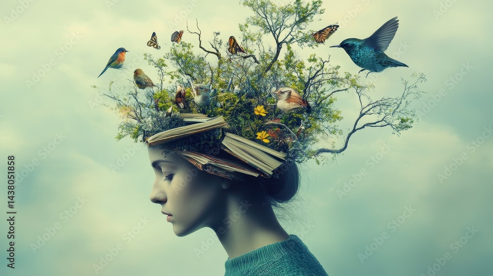 Nurturing the Mind, A Surreal Journey of Education and Growth.