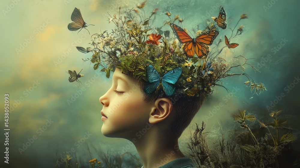 Nurturing the Mind, A Surreal Journey of Education and Growth.