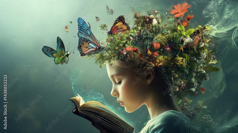 Nurturing the Mind, A Surreal Journey of Education and Growth.