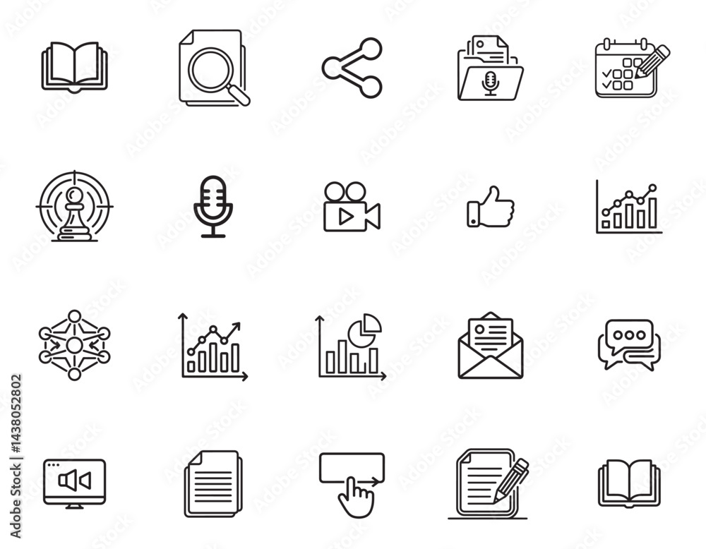20 Content Marketing Icons set
20 Content Marketing Icons set
