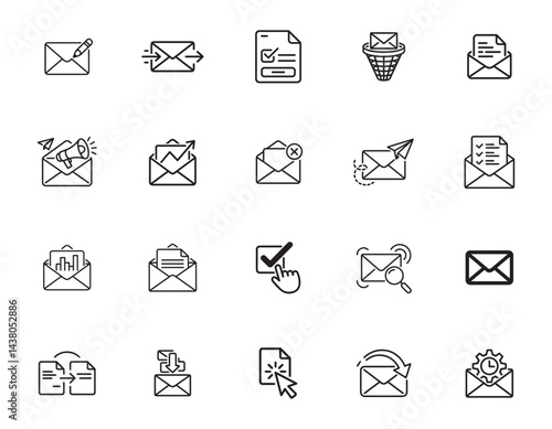 20 Email Marketing Icons set
