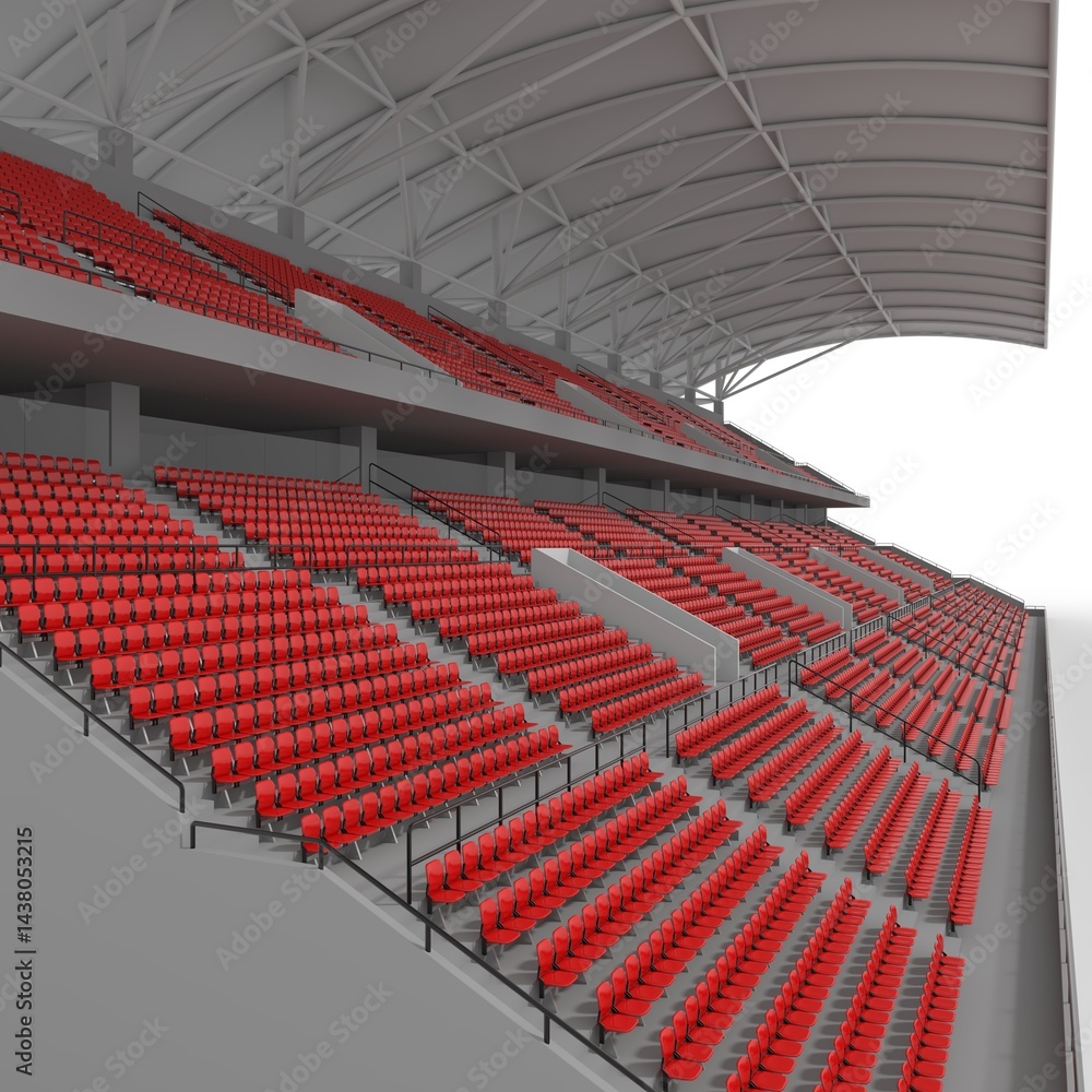 Fototapeta premium 3d render Bleachers design element. Furniture