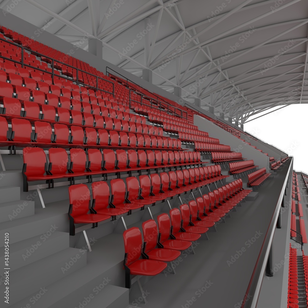 Fototapeta premium 3d render Bleachers design element. Furniture