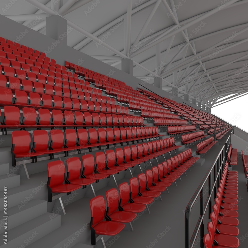 Fototapeta premium 3d render Bleachers design element. Furniture