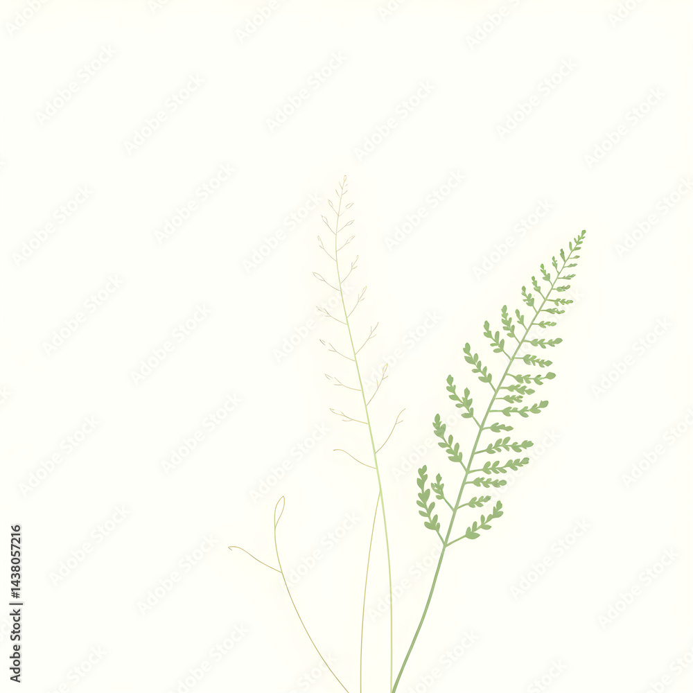 Botanical Illustration - ferns in sage and cream for stationery
Botanical Illustration - ferns in sage and cream for stationery