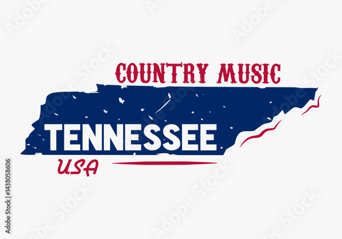 Tennessee Country Music in Grunge Style 