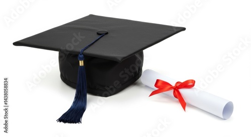 Wallpaper Mural Graduation cap and diploma tied with blue ribbon Torontodigital.ca