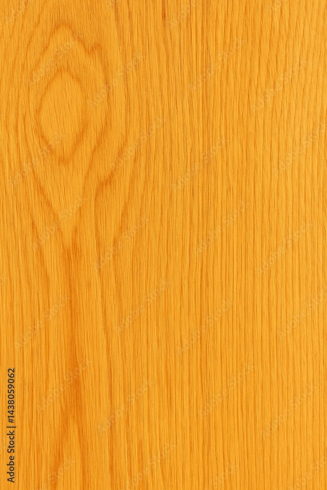 Naklejka premium A smooth golden oak wood texture with fine vertical grain lines and a warm, natural finish.