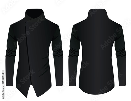 Black male jacket. vector illustration