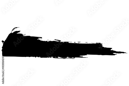 和風素材　筆で描かれたダイナミックな線のイラストセット　ベクター