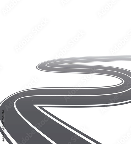 Curvy roads icon. vector illustration
