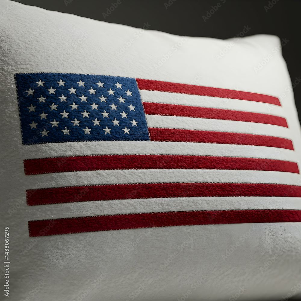Obraz premium American Flag Pillow Patriotic Home Decor Image