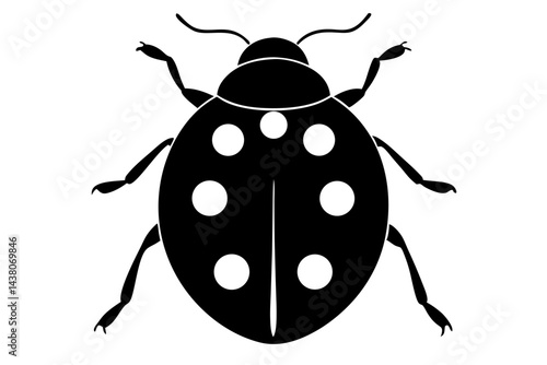 Ladybug black and white vector illustration isolated cute insect graphic element design, ladybug, ladybug vector, black and white, insect, beetle, bug, graphic, illustration, isolated, vector, design