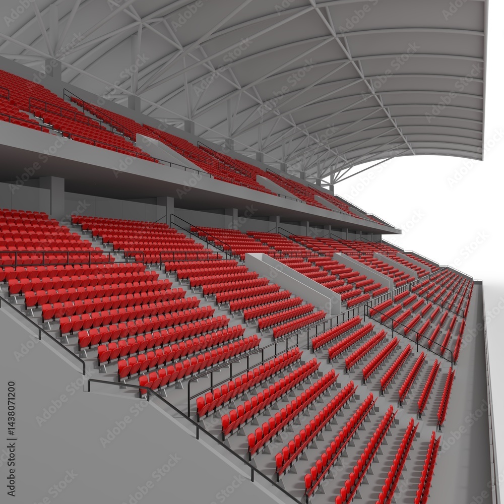 Fototapeta premium 3d render Bleachers design element. Furniture