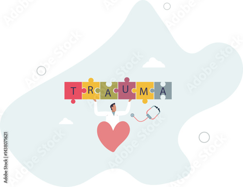 Trauma informed care with understanding about patient body health condition. Complex medical treatment and therapy. character life .