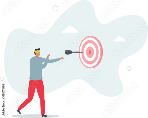 Unclear target or blind business vision, leadership failure or mistake aiming goal, untrained or uneducated management concept. character life .