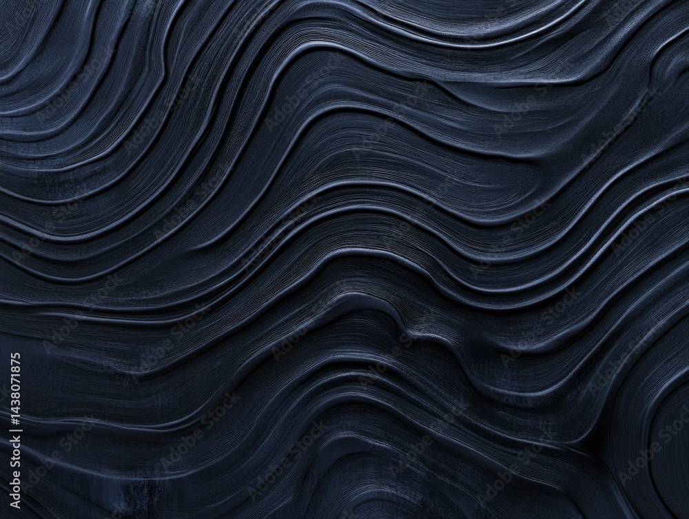 Fototapeta premium A captivating and abstract design featuring wavy, textured patterns against a dark background. This digital wallpaper can serve as an elegant backdrop for various applications or as a statement piece