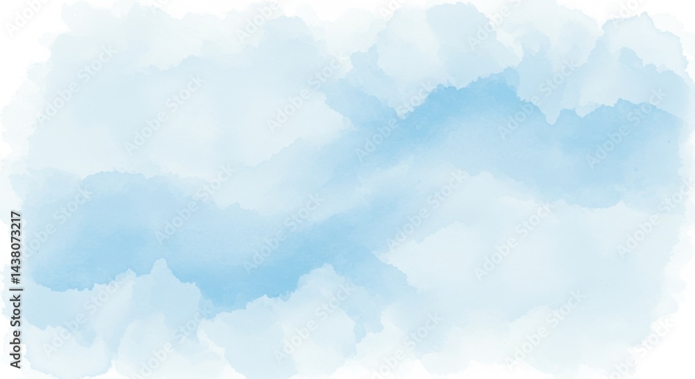 A serene watercolor wash with gradations of pale blue creates a peaceful and airy feeling, A serene watercolor wash with gradations of pale blue creates a peaceful and airy feeling,