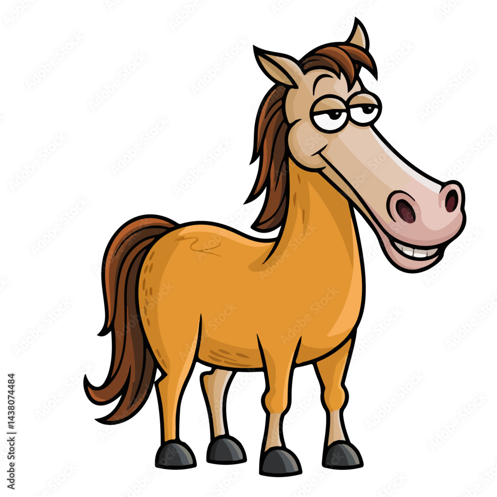 funny horse cartoon vector illustration funny horse cartoon vector illustration