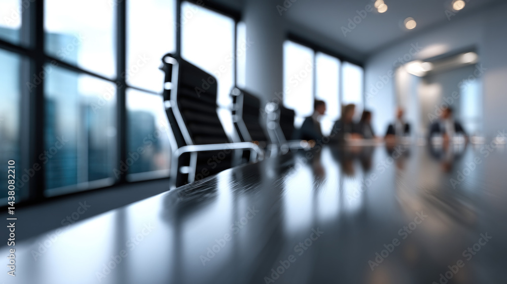 Fototapeta premium Corporate Team Meeting in Modern Workspace