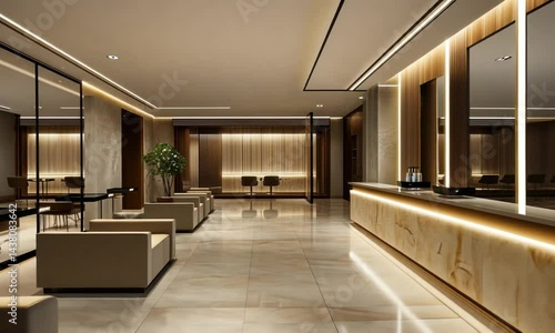 Elegant Hotel Lobby Interior Design: Modern and Luxurious Space