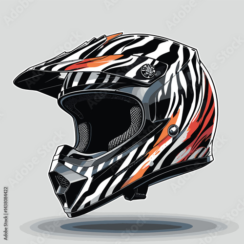 unique and cool helmet motorcycle vector