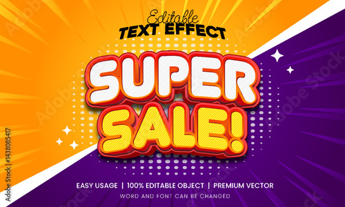 Super Sale Editable Text Effect Premium Vector