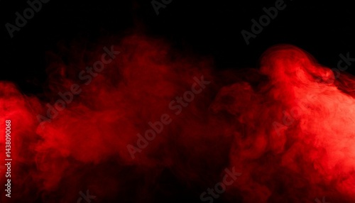  Abstract red smoke mist fog on a black background. Texture. Design element. Red fog or smoke