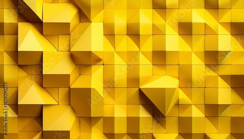 abstract yellow geometric pattern banner design 
