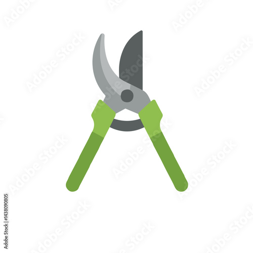 Garden pruning shears icon for trimming plants and shrubs