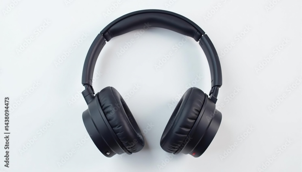 Wireless headphones isolated on white backdrop, product shot, minimal, audio, music Wireless headphones isolated on white backdrop, product shot, minimal, audio, music