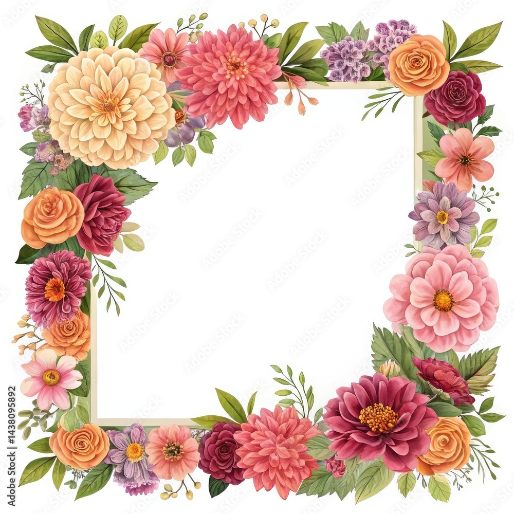 frame with roses frame with roses