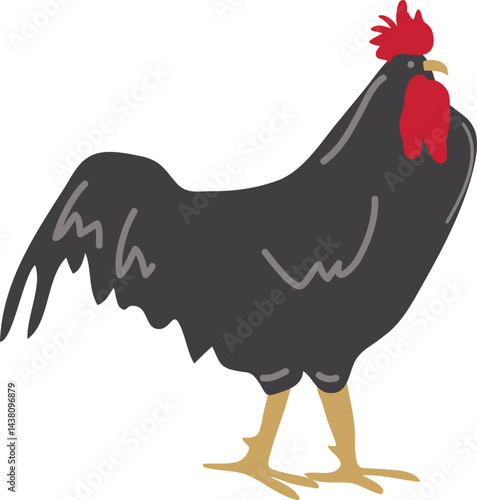 Majestic Rooster and Poultry Illustration