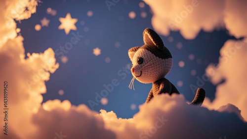 Wallpaper Mural A stuffed animal sitting on top of a cloud Torontodigital.ca